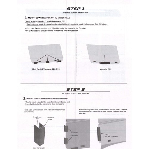 NEW EZGO RXV Tinted Folding Golf Cart Windshield 2008 & Up