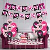 Kuormi Black Birthday Decorations Party Supplies Kawaii Sanro Party Favor Include Happy Birthday Banner, Cake Topper,Balloon，Cupcake Toppers, Carton Decorations for Women Teens