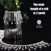2 Yard Rhinestone Ribbon Tassel Chain- Irregular Style Rhinestones Fringe Trim for Cowgirl Hat- Diamond Crystal Long Tassel Trim for Wedding Party Necklace DIY Clothing Accessories Vase Decoration