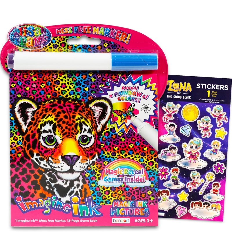 Lisa Frank Imagine Ink - Cute Rainbow Animal Coloring Book with Mess ...