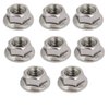 8 M10 x 1.25mm Pitch Metric fine Pitch 304 Stainless Steel Hexagonal Flange Nuts