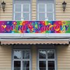 LOONELO Groovy Long Banner with 118X19.7 inch,60's Carnival Groovy Party Decoration Banner,Groovy Photography Backdrop Party Supplies for Retro Hippie Party Decorations