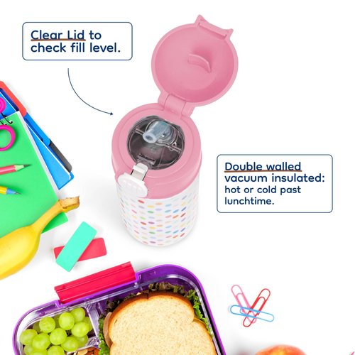 3dRose Sweet Eco-Friendly Kids 12oz Kids Pink Bottle – “I TREE HUGGING” – School, Outdoor Adventures