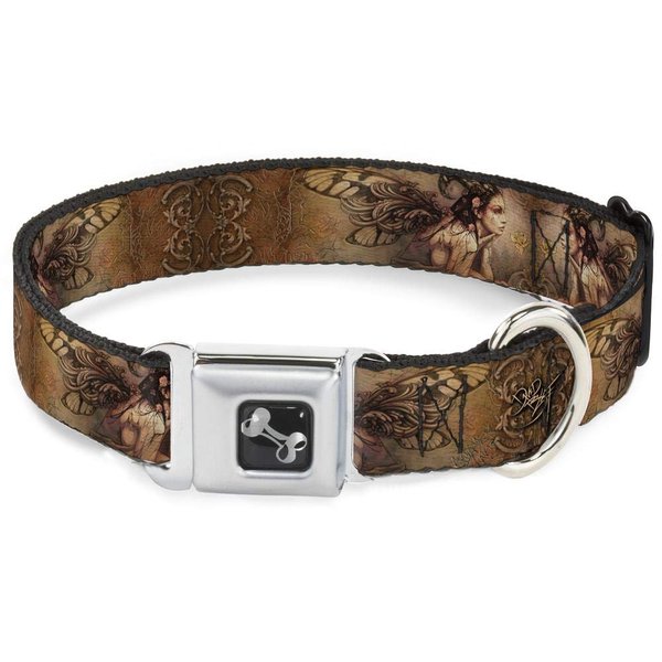 Dog Collar Seatbelt Buckle Tattoo Johnny Bollt Fairy 16 to 23 Inches 1.5 Inch Wide