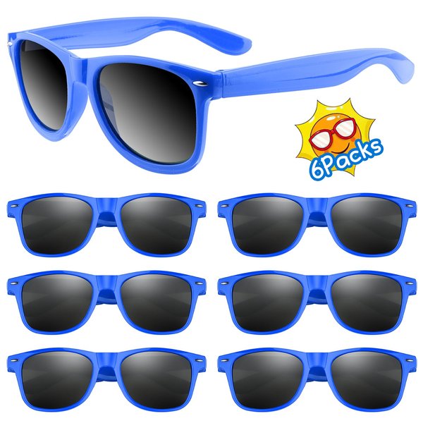 ASTARON Neon Sunglasses Bulk,12 Pack Sunglasses Party Favors for Summer Beach Wedding Party, Birthday Party Supplies Goody Bag Favors（Blue