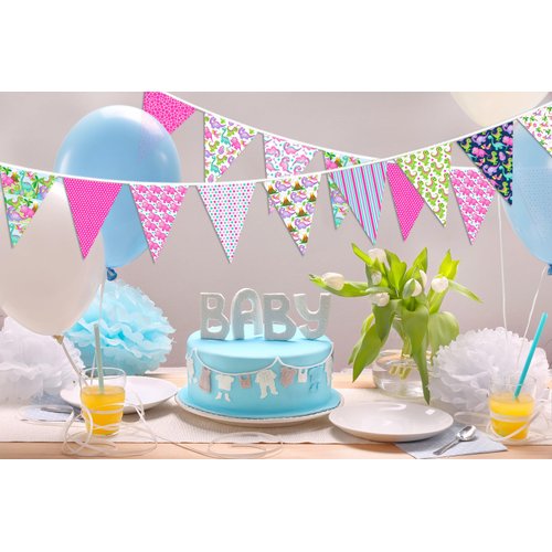 Fabric Pink Pennant Banner for Dinosaur Girls, Pink Dinosaur Birthday Banner for Girls, Pink Baby Dinosaur Birthday Party Supplies for Kids Teens, Dinosaur Birthday Party Indoor Outdoor Decorations