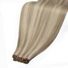 Full Shine Genius Weft Hair Extension Human Hair 24 Inch 60G Hand Tied Hair Extensions Color Golden Blonde Highlighted Medium Blonde Human Hair Extensions Sew In Invisible Blonde Hair Extension