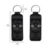 Gearider Boho FLoral Cat Face Lipstick Holder Keychain, Compact Lip Gloss Tube Holder
