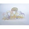Generic Yellow purple and pink marbled hair claw clip medium fine hair