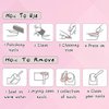 AkiliBIELY French Tip Press on Nails Short Medium Square Black Silver Fake Nails Pink Curve Bling Glue on Nails Cute Women Stick on Nails Acrylic Gel False Nails Wedding Birthday