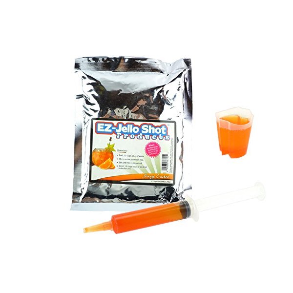 Orange Crushed Jello Shot Mix 6.78 oz - Premium Gluten-Free Jello Mix for Tasty Jello Shots - Easy to Make EZ Gelatin Powder Mix for Jello Shots - Adult New Year and Holiday Party Supplies