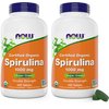 NOW Foods Organic Spirulina 1000mg Tablets - 300 Count (Pack of 2) - Non-GMO, Super Green Whole Food Supplement - Double Strength 1000 mg - Naturally Occurring Beta-Carotene (VIT A), B-12 and GLA