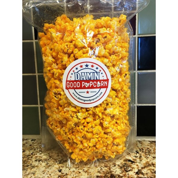 Damn Good Popcorn's Gourmet Sriracha Cheddar Popcorn 7 oz Bag After Burn