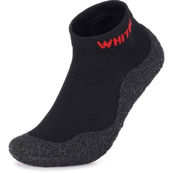 WHITIN Yoga Socks Slippers for Women Men Size 9 Gym Barefoot Minimalist Pilates Pregnant with Grips Grippers Sticky Bottom Barre Mesh Water Pool Beach Tennis Black