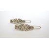 Two tiny small gold or silver filigree metal hair clip barrettes fine thin hair (Primary color: Gold)