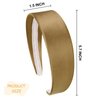 ACO-UINT 4 Pack Satin Headbands for Women, Wide Head Bands for Women's Hair Hard Headbands, Non-silp Thick Headbands 70s Hair Accessories for Women