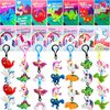 JOYIN 28 Pcs Valentine's Day Gift Cards with Unicorn Dinosaur Keychain for Kids Party Favor, Classroom Exchange Prizes, Valentine’s Greeting Cards, Valentine Party Favors, Valentine Exchange Gifts
