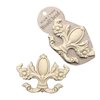 Woodubend WUB1790 Pack of Two Decorative Plaque 11.5x8cm Wood Appliques - Heat Bendable & Flexible Onlays - DIY Craft, Furniture & Home Decor - Easy to Apply & Paint - Versatile + Reusable