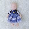 AISITE Mini Silicone Baby Girl 6 Inch Mini Reborn Baby Dolls, Full Silicone Baby Doll with Doll Clothing Accessories