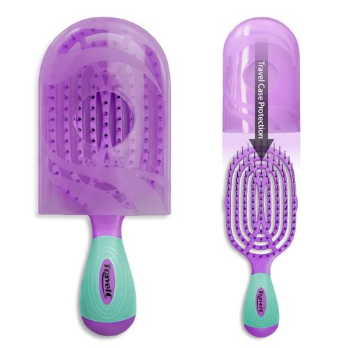 NuWay U.S. Patented Vented TravelC for All Hair Types is Hair Dryer Safe (Lavender)