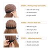 Aiduode Adjustable Elastic Band For Wigs And Making Wigs Adjustable Straps For Wigs Adjustable Wig Bands Sewing in Wig Adjustable Straps For Wigs And Wig Caps(BLACK * 6PCS)