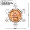 DOREENABE Snowflake Ornament Vegan Truffle Pizza Ornaments for Christmas Trees Eat Drink and Be Merry Cute Food Christmas Ornaments 2023 Funny Metal Souvenir Xmas Tree Hang Pendant Exchange Gift