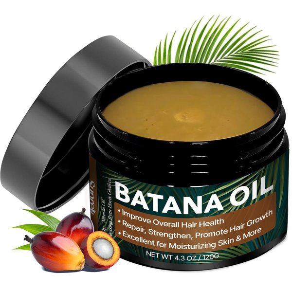 Raw Batana Oil for Hair Growth: 100% Pure Dr. Sebi Organic Batana Oil from Honduras - For Thicker & Stronger Hair Women and Men
