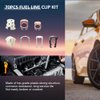 Fuel Line Clips, Auto Clips Replacement Kit, Transmission Line Clips, Fuel Line Retaining Clip Box, Refrigerant Line Clip, 3/8 & 5/16 Fuel Line Retaining Clip Assortment Kit Compatible with F-o-r-d GM