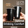BeerBaller Black Cups Set Including 24 Black Party Cups and 3 Balls Dishwasher Safe and Reusable 16 Ounce Original Red Cups Size