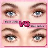 Brown Lash Clusters 144 Pcs Brown Eyelash Clusters Colored Lash Clusters 8-18 Mixed Natural Cluster Eyelash Brown Lash Extensions Super Thin Band And Reusable Soft & Comfortable (P12-Brown,D-8-18mix)