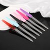 6 Pcs Metal Nail File Double Sided Grit Fingernails Filers Stainless Steel Natural Finger Nail Filers Nail Emery Boards Tool Accessories for Home Salon Shaping Styling Gel and Acrylic Nails