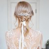 Janinka 10 Pieces Rhinestone Wedding Hair Clips Bridal Hair Pins Crystal Bobby Pins Silver Hairpin Barrette Leaf Flower Wedding Elegant Hair Accessories for Bride Women and Girls (Flower Style)