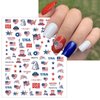 8 Sheets 4th of July Nail Art Stickers Decal,Independence Day Nail Decals 3D Self Adhesive American Flag Firework Eagle Nail Design Patriotic Nail Accessories Memorial Day Nail Decorations for Women