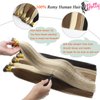 Nano Ring Hair Extensions Human Hair Keratin Cold Fusion Nano Tip Micro Nano Beads Link Thick Hair Balayage Highlight Ombre Real Remy Hair 1g/s (24inch50gr50s, Silver Gray)
