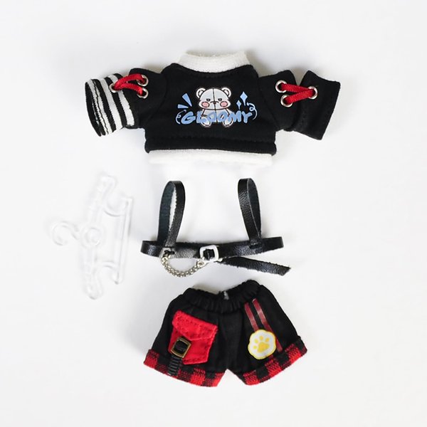 YMY Ob11 Doll 1/12 Scale Cute Animal Style Doll Clothes Set Doll Birthday （Black）