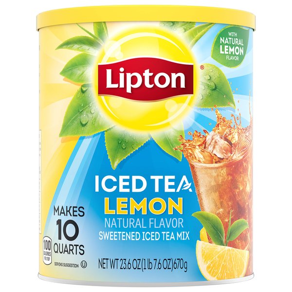 Lipton Lemon Iced Tea Mix, Sweetened, Makes 10 Quarts