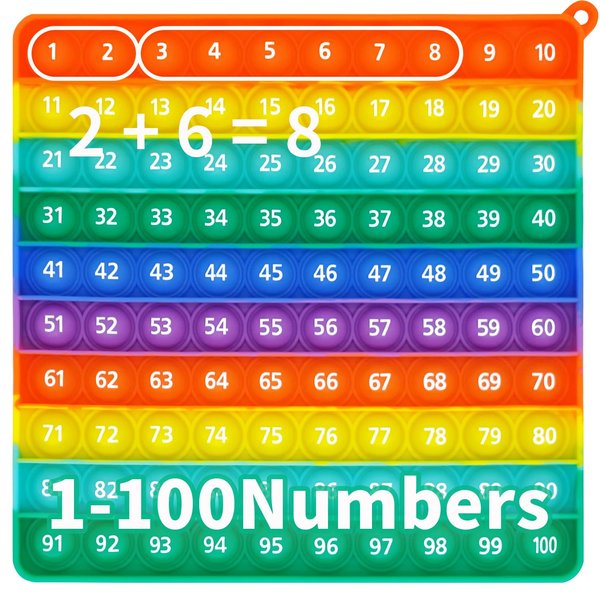 1-100 Number Math Toy, Stress Relief Fidget Toys, Numbers Enlightenment Play Toy, Suitable for Home and Classroom, Make Your Child's Learning Experience Easier and More Fun
