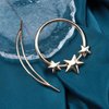 Iaceble Minimalist Hollow Circle Haripin Hair Clip Gold Star Hair Stick Barrette Geometry Circle Hair Clips Barrette Open Circle Hair Pin Headclip Accessory for Women and Girl Headdress (gold)