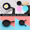 Sewroro 10pcs Miniature Pans Doll House Kitchen Small Frying Pan Miniature Skillet Simulation Cooking Pan Models Mini House Accessories Decoration
