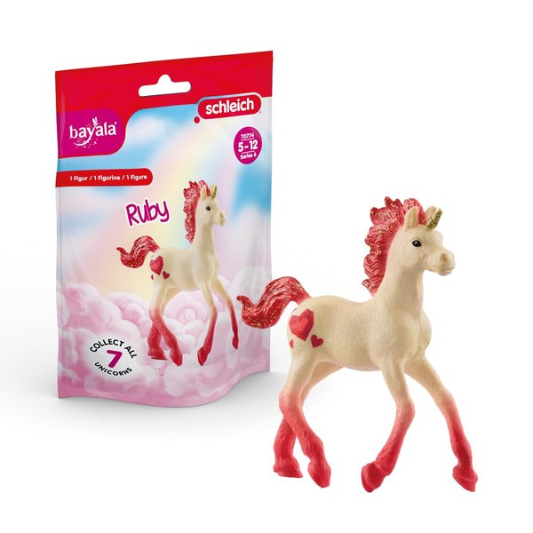 Schleich bayala, Limited Edition Collectible Unicorn Toys for Girls and Boys, Gemstone Unicorn Figurines, Ruby