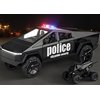 Toy Trucks Toy Car with ATV Alloy Diecast Metal Model Pickup Truck 1/32 City Security Police Car with Sound and Light Effect Gift Age for 6 Year Old and Up