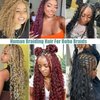Deep Wave Bulk Human Hair for Braiding No Weft Human Braiding Hair For Boho Braids Brazilian Virgin Human Hair Extensions 27# Wet and Wavy 16Inch-100g