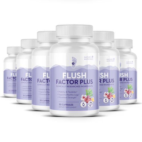Flush Factor Plus - Original Formulated FlushFactorPlus for Leg Comfort, 100% Natural Ingredients, Made in USA, No Stimulants | 30 Capsules, 6 Month Supply