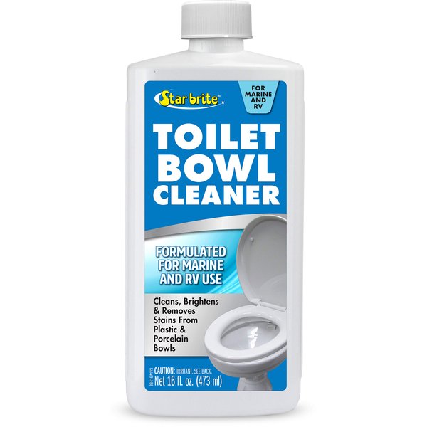STAR BRITE Toilet Bowl Cleaner - Formulated for Boat, RV & Portable Use - Removes Stains from Plastic & Porcelain Bowls - Compatible With Most Holding Tank Treatments, Fresh Scent 16 OZ (086416)