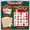 JULMELON 24 Players Christmas Games Xmas Card Games Card for Family Class Group Activities Christmas Party Favor Supplies