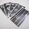 Xmasir Pack of 10 Airbrush Henna Tattoo Stencil for Women Hand Finger Face Body Painting Kids Glitter Tattoo Templates 18 X 8.5cm (1)
