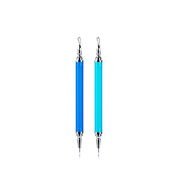 1Pcs Stainless Steel Pimples Blackhead Pins with Double Hidden Needle Steel Ring Squeeze Comedone Extractor Tool For Zit White head Color Random