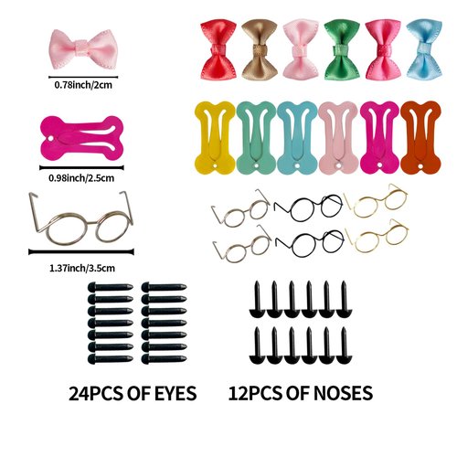 12 Pcs Extra Long Pipe Cleaners Craft Supplies Kit, Fuzzy Material Chenille Stems, Kids Creative DIY Crafts Pipe Cleaners Making Puppies and Other Animals