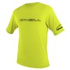 O'Neill UV Sun Protection Youth Basic Skins Short Sleeve Tee Sun Shirt Rash Guard, Lime, 10