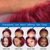 ONETIDE 28Inch Burgundy Lace Front Wig Human Hair 180 Density Straight 13x4 HD Human Hair Lace Front Wigs Pre Plucked Brazilian Virgin 99J Human Hair Wigs for Black Women